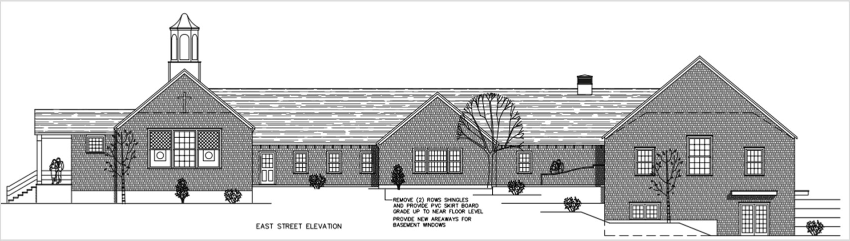 Architect's drawing of church expansion